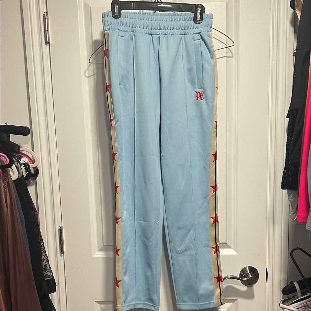 Palm Angels blue track pants